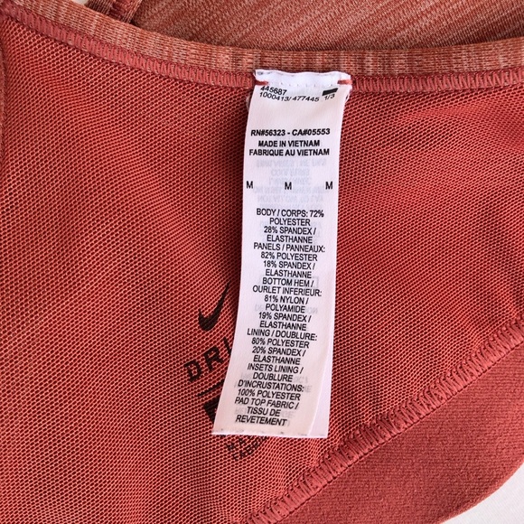 Nike Training Indy Light Support V-Neck Removable Pads Dark Pink Sports Bra M - Picture 13 of 16